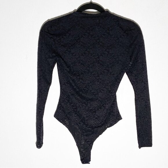 New Jonathan Simkhai Standard Maddox  Lace Mock Neck Bodysuit - Picture 4 of 9